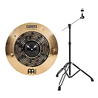 Meinl Classics Custom Dual 19 Crash Cymbal and Gear4music Boom Arm Stand Black