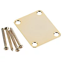 Fender 4Bolt Vintage Neck Plate Plain No Serial Number or Logo Gold