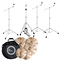 Istanbul Agop XIST Cymbal Set With Free 18 Crash Bag and Gibraltar 4000 Lightweight Stands