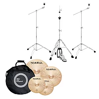 Istanbul Agop Traditional Cymbal Set With Bag and Gibraltar 4000 Lightweight Stands