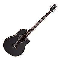 Roundback Electro Acoustic 5 String Bass Guitar by Gear4music Black