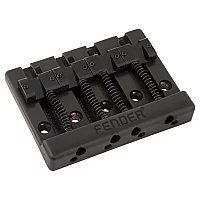 Fender HiMass 4String Bass Bridge Assembly With Brass Saddles Black
