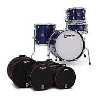 Premier Artist Heritage 18 4pc Shell Pack Blue Pearl and Soft Case Set
