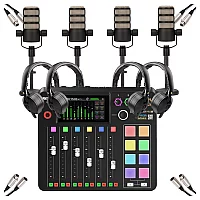Rodecaster Pro II Quad Bundle with NTH50 Headphones