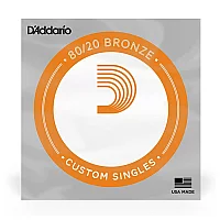 DAddario BW053 8020 Bronze Wound Single String 53