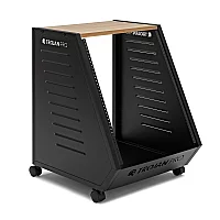 Trojan Pro Teneo 13U Wheeled Studio Rack Unit Oak
