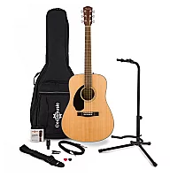 Fender CD60S Left Handed Acoustic Natural with Accessory Pack Builder