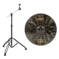 Meinl Classics Custom Dark 20 Ride and Gear4music Boom Arm Stand Black
