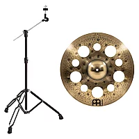 Meinl Pure Alloy Custom 18 Trash Crash and Gear4music Boom Arm Stand Black