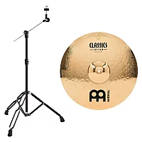 Meinl Classics Custom 18 Powerful Crash and Gear4music Boom Arm Stand Black