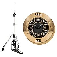 Meinl Classics Custom Dual 15 Hi Hats and Heavy Duty TwoLeg HiHat Stand by Gear4music