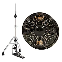 Meinl Classics Custom Dark 15 HiHats and Heavy Duty TwoLeg HiHat Stand by Gear4music