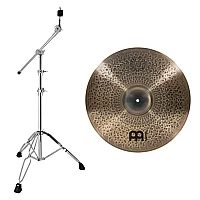 Meinl Pure Alloy Custom 20 Medium Heavy Crash and Heavy Duty Cymbal Boom Stand by Gear4music