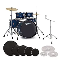 Premier Revolution 20 in 5pc Low Volume Drum Kit Bundle Blue Stardust