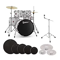 Premier Revolution 20 in 5pc Low Volume Drum Kit Bundle White