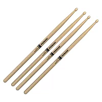 Promark Rebound 5B Hickory Drumsticks Acorn Wood Tip 2 Pair Value Bundle