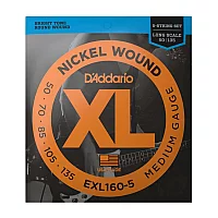 DAddario EXL1605 Nickel Wound 5 String Bass Medium 50135 Long Scale