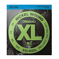 DAddario EXL165SL Nickel Wound Bass Custom Light 45105 Super Long Scale