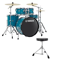 Yamaha Rydeen 20 Drum Kit with Paiste Cymbals and DS550U Drum Throne Sky Blue