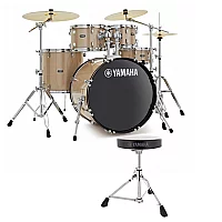 Yamaha Rydeen 22 Drum Kit with Paiste Cymbals and DS550U Drum Throne Champagne Glitter