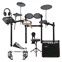 Yamaha DTX6KX Electronic Drum Kit w Double Pedal Complete Bundle