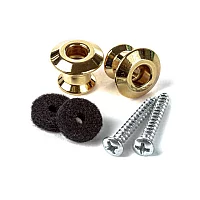 Dunlop Straplock Set Dual Design Gold