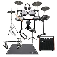 Yamaha DTX6K5M Electronic Drum Kit With Double Pedal Custom Bundle