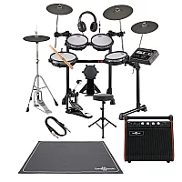 Yamaha DTX6K5M Electronic Drum Kit With Single Pedal Custom Bundle