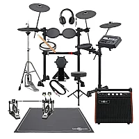 Yamaha DTX6K2X Electronic Drum Kit w Double Pedal Complete Bundle