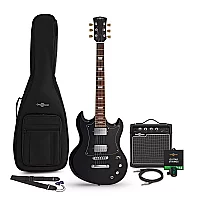 Brooklyn Select Electric Guitar Black 10W Guitar Amp and Accessory Pack