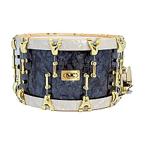 SJC Drums 14 x 8 Custom Snare Black and Aged White Pearl