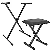 Keyboard Stand and Stool Set by Gear4music