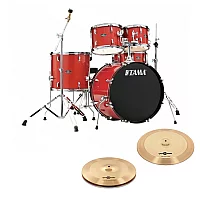 Tama Stagestar 22 5pc Drum Kit wCymbals Red Sparkle