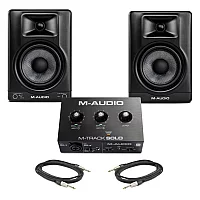 MAudio BX5BT and MTrack Solo 2 Home Studio Bundle