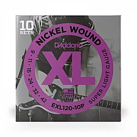 DAddario EXL12010P Electric Strings 10 Pack