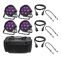 Equinox MaxiPar Quad LED Par Can and Carry Bag Bundle