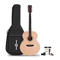 Jumbo Electro Acoustic Guitar and Accessory Pack by Gear4music Natural