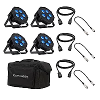 ADJ Mega Hex Par Flat LED Par Can and Carry Bag Bundle