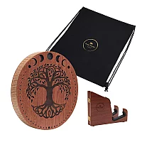Meinl Sonic Energy 10 Rain Disk Stream Sound Moon Phases and Tree of Life Carving