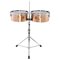 Meinl Percussion Artist Series Patricio El Chino Diaz Signature 14 and 15 Timbales Bronze