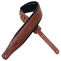 Levys Signature Legacy 3.25 Leather Guitar Strap Brown