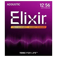 Elixir 16077 NANOWEB Phosphor Bronze Medium Light 1256