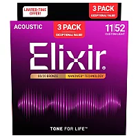 Elixir 8020 Nanoweb 1152 3 Pack