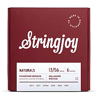 Stringjoy Naturals Medium Gauge 1356 Phosphor Bronze Acoustic Guitar Strings
