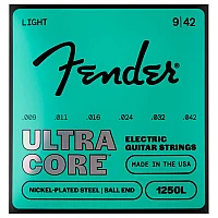 Fender 1250 Ultracore Guitar Strings Nickel Plated Steel Ball End 1250L Gauges .009.042 6
