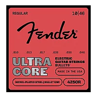 Fender 4250 Ultracore Guitar Strings Nickel Plated Steel Bullet End 4250R Gauges .010.046 6