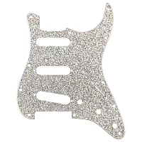 Fender Hybrid GlassGlitter Stratocaster SSS Pickguard Silver Sparkle