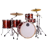 Mapex Mars Birch 22 5pc Crossover Drum Kit wCymbals Blood Orange Sparkle