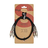 Stagg Twin RCA Phono to Phono Cable 1m