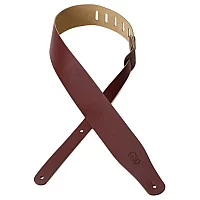 Levys 2.5 Leather Guitar Strap Burgundy